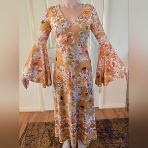 Nine Lives Bazaar Copycat Dress Empress Old Gold